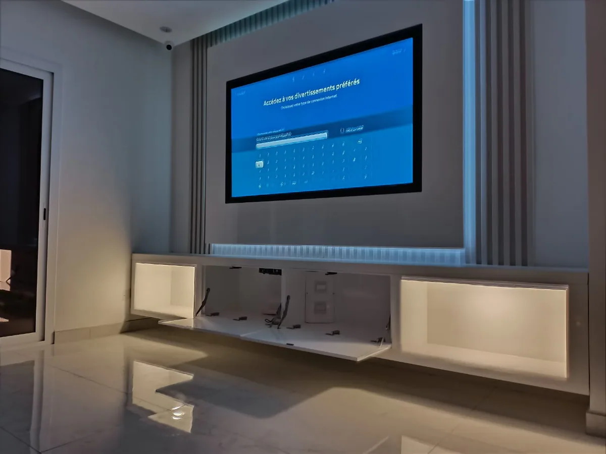 Custom TV and media unit detail